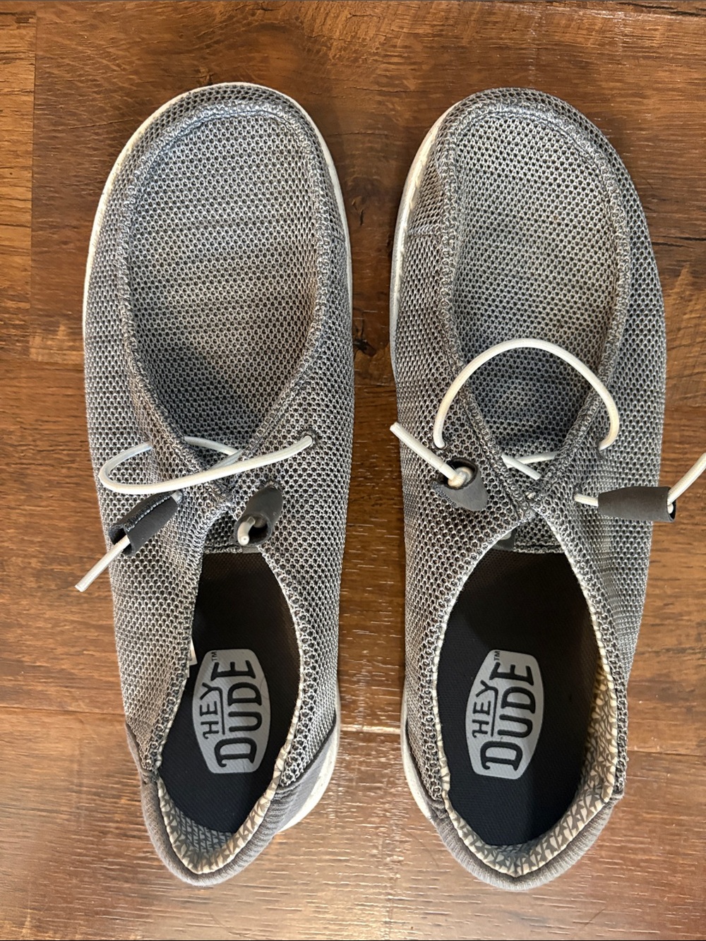 Hey Dude Women's Grey Mesh Slip-On Loafers